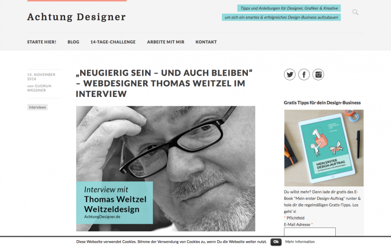 Interview auf achtungdesigner.de