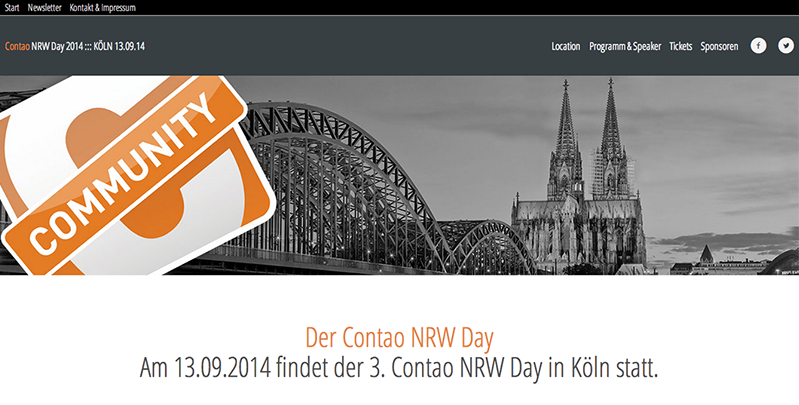3. Contao NRW Day am 13. September 2014 in Köln 3. Contao NRW Day am 13. September 2014 in Köln